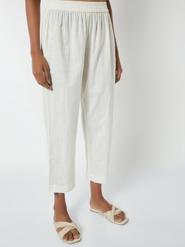 Max Women's Cotton Blend Kurta Set (CTKST54183_Off White