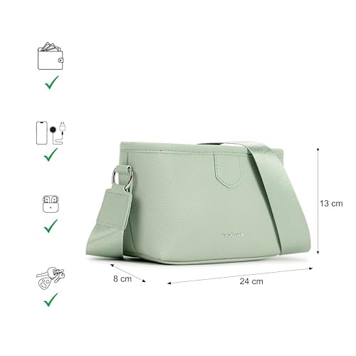 Fastrack Main Character Sling Bag for Women | Compact Crossbody with Magnetic Closure Flap, Adjustable Strap & Internal Zipper Pocket | Trendy Everyday Sling Bag
