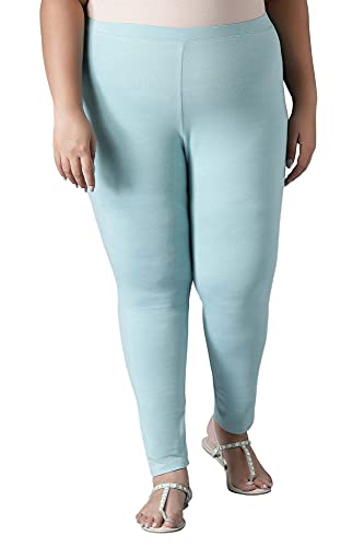 W for Woman Women's Regular Fit Cotton Tights (21AUW60105-215049_Aqua Haze)