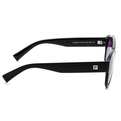 FILA sunglasses| 100% UV protected | Gradient | Full Rim | Pilot | Men | Large | Shiny Black-Shiny Dark Gun Acetate Frame | Smoke Gradient Lens