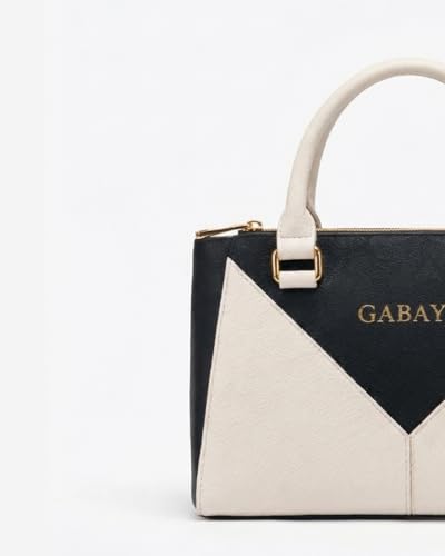 GABAYA Virelle Vegan Leather Handbag for Women | Geometric Structured Top Handle Bag | Stylish Designer Purse for Office, Party & Daily Use