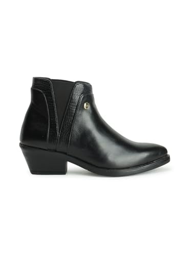 Elle Women's Fashionable Slip-On Boots Colour-Black, Size-UK 8