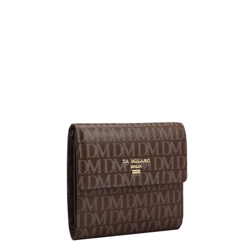 Da Milano Premium Leather Wallet for Women | Multi Compartment Travel Wallet - Walnut Brown