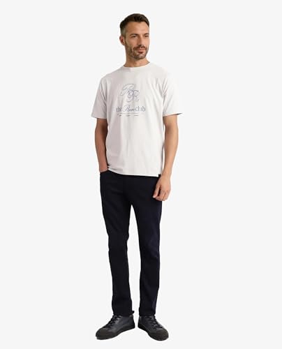 RARE RABBIT Men's Vin Dusky Grey Cotton Plain Regular Fit Half Sleeve Crew Neck T-Shirt