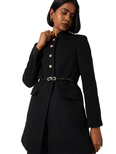 Max Women Knit Belted Blazer (Black_XL)