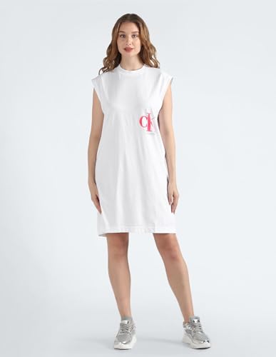 Clavin Klein Women White Color Dress (M)