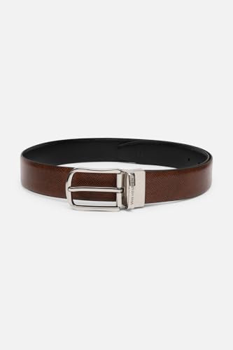Men Brown Textured Formal Belt