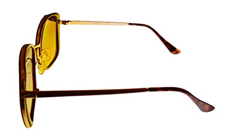 KENNETH COLE Sunglasses | Brown Lens | Havana Frame | Full Rim Square Shape Branded Latest and Stylish Non Polarized Eyewear | 100% UV Protection | Women Sunglasses| Size Medium | KC1396 54 52F