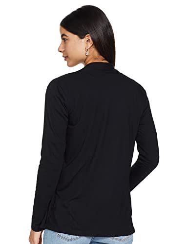 Max Women's Polyester Blend Casual Shrug Sweater (SHRUG2602_Black_XL), Open Neck