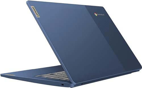 Lenovo IdeaPad Slim 3 14" Chromebook Laptop (14" FHD Touchscreen, 8-Core MediaTek Kompanio 520, 4GB RAM, 128GB(64GB eMMC+64GB SD)), Webcam, 13.5-Hrs Long-Battery Life, IST Card, Chrome OS, Abyss Blue