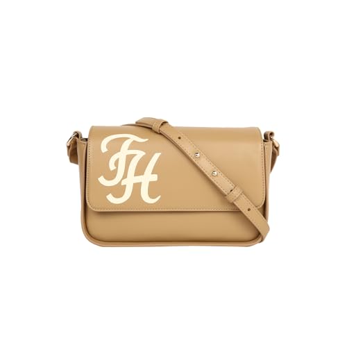 Tommy Hilfiger Logo Khaki Pu Sling Bag