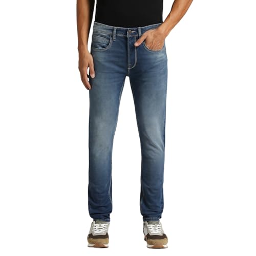 Pepe Jeans Men's Skinny Jeans (PM207877Q051_Light Used Indigo Blue