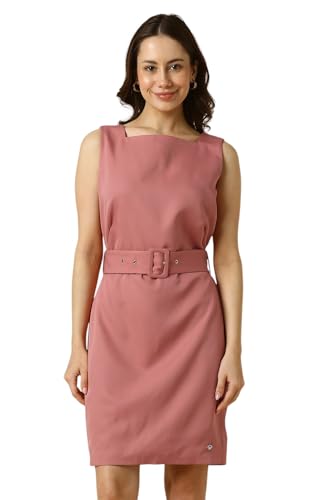 Allen Solly Women Pink Solid Formal Dress