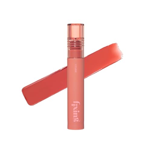 ETUDE Fixing Tint| Long Lasting Liquid Lipstick |Waterproof, Smudgeproof, Lightweight Matte Finish Lip Stain|Korean Makeup| Full Coverage| Shade- 19, Coral Breeze, 4g