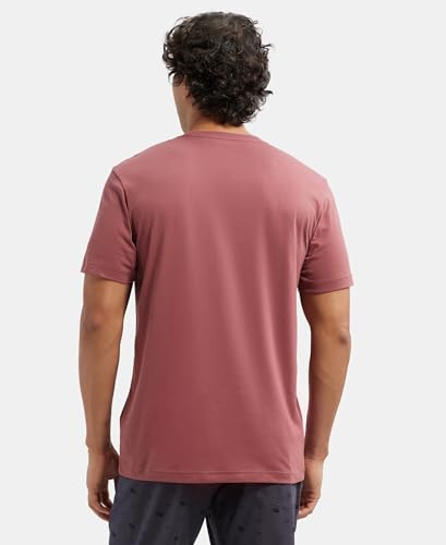 Jockey 2714 Men's Super Combed Cotton Rich Solid Round Neck Half Sleeve T-Shirt_Wild Ginger_XL