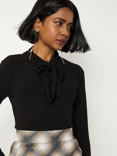 Max Women Knit Blouse (Black_M)