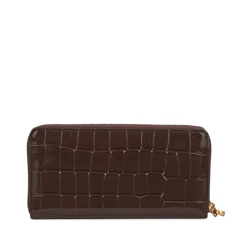 Miraggio Harlow Zip Around Wallet for Woman, Brown