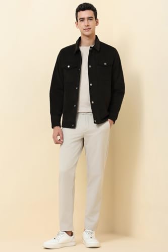 Allen Solly Men's A-Line Coat (ASJKCURGFR69135_Green