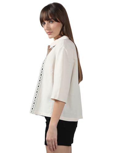 Vero Moda Women's Regular Fit White Shirt