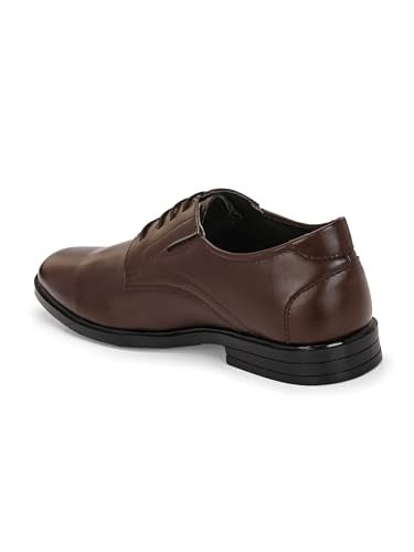 Eego Italy Plus Size Padded Formal Shoes - CEO-BROWN-15
