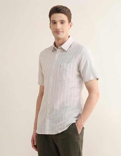 U.S.Polo Association Men's Vertical Striped Regular Fit Shirt