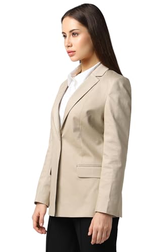 Van Heusen Women's Blazer (VWBZFRGFJ88623_Beige