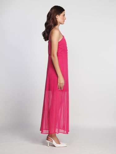 Zink London Women's Pink Solid Maxi Dress