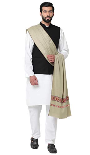 Weavers Villa Men's Kullu Design Wool Blend Lohi/Shawl [120 CM X 240 CM]
