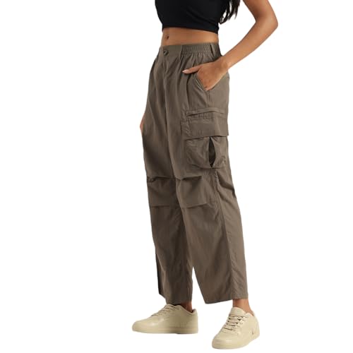 United Colors of Benetton Solid Utility Nylon Pants (Size : 28) - 25A4WVNBT208I902 Grey