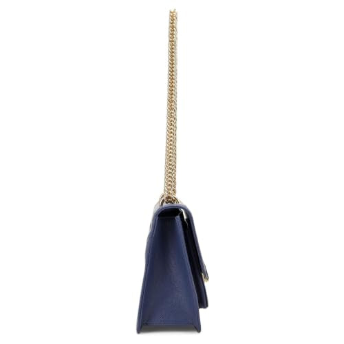 Da Milano Leather Shoulder Bag for Women - Stardust Blue (LB-00984)