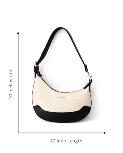 GABAYA Selene Vegan Leather Handbag for Women | Crescent Shoulder Bag | Stylish Lightweight Sling for Daily Use