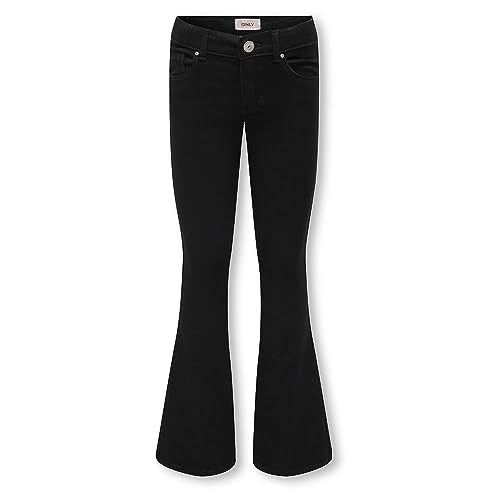 Only Girl Flared Fit Jeans KOGROYAL Medium Waist Flared Jeans, black denim, 152