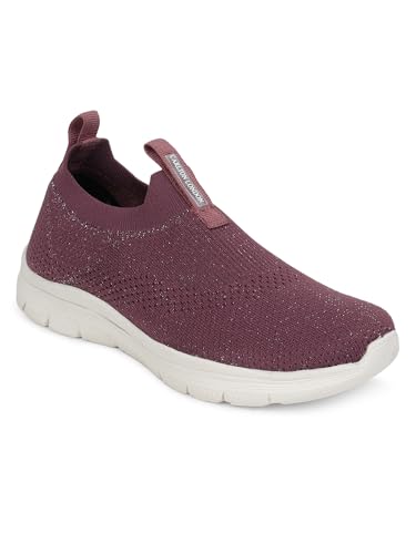 Carlton London Women Purple Comfortable Slip On Snakeer with Heels, for for Casual, Walking & Daily Use (37)