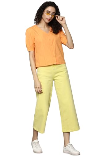 Allen Solly Women Yellow Regular Fit Dark Wash Jeans