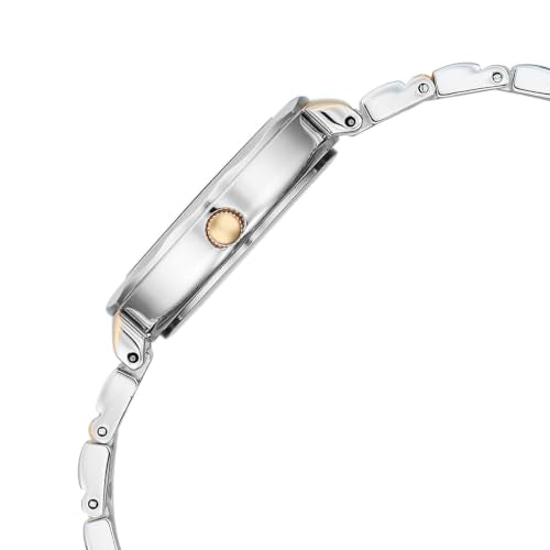Titan Raga Spotlight 2.0 Quartz Analog 3Hands Display White Mother of Pearl Dial IPRG+Steel Look Color Strap Watch for Women - 95419KM01