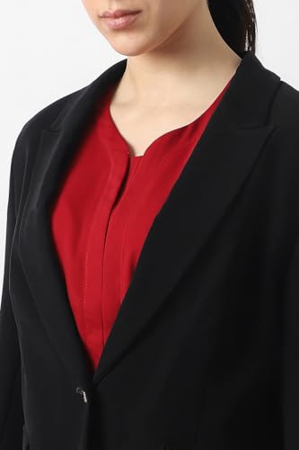 Women Black Solid Blazer