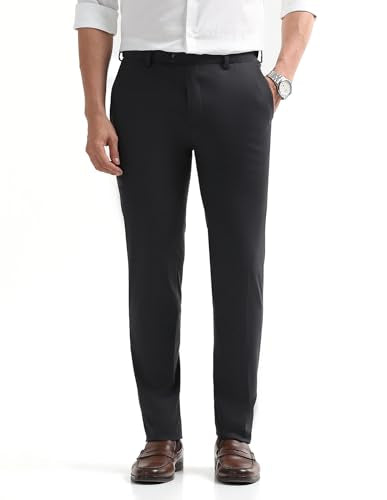 Arrow Men's Velocity Super Slim Fit Trousers (ARAKTR2142_Dark Grey_30)