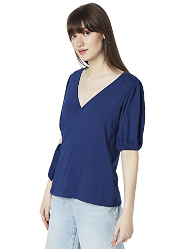 VERO MODA Regular Fit Top (10298320_Navy Peony_S)