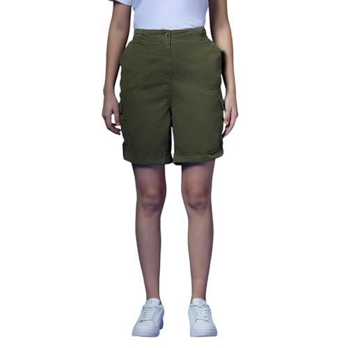 Pepe Jeans Olive Mid Waist Regular Fit Shorts