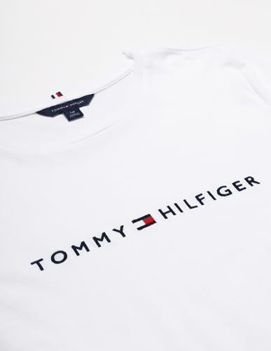 Tommy Hilfiger White Cotton Embroidery Round Neck Full Sleeves Regular Fit Women T-Shirt (F23HWKT126) Size-XL