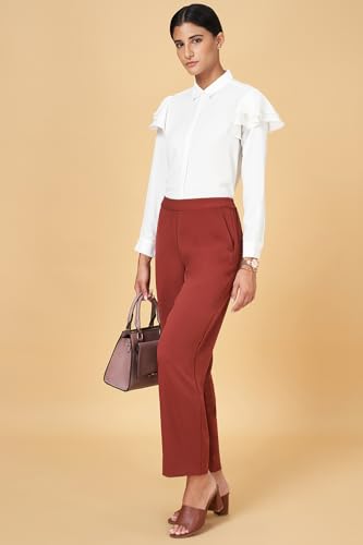 Annabelle by Pantaloons Women's Solid Comfort Fit Top (110143245003_White