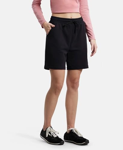 Jockey Women's Shorts (AW23_Black_Large)
