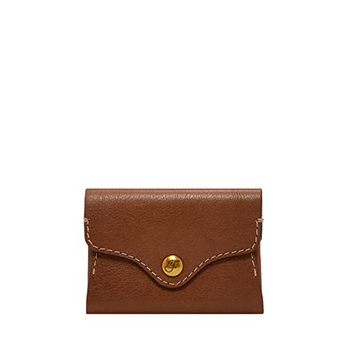 Fossil Women Leather Heritage Brown Card Case Sl8230200