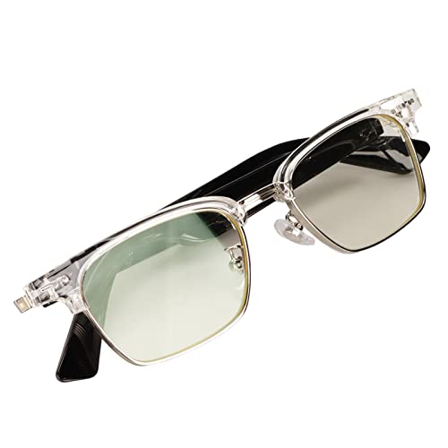 EXCLUZO Smart Glasses, Wireless Glasses HiFi Stereo Stylish Noise Cancellation IPX4 Waterproof Multifunction Prevents Blue Light for Meeting for Gaming