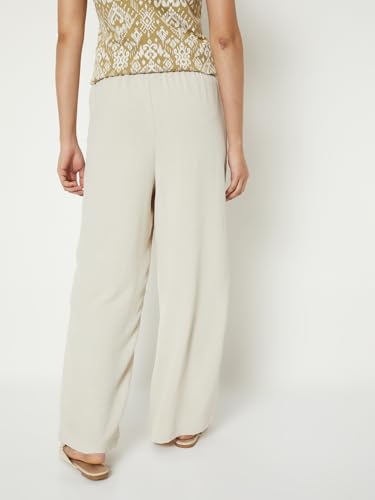 Max Women Solid Trousers(Beige_S)