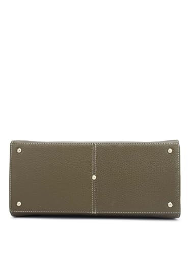 Da Milano Genuine Leather Brown Book Tote (Small) (01446S)