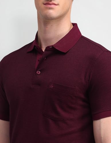 Arrow Men's Regular Fit Polo Shirt (ARAITS3154_Red