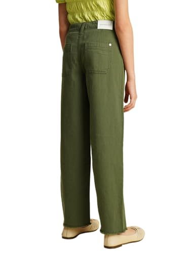 VERO MODA Girls Wide Leg Mid Rise Green Jeans