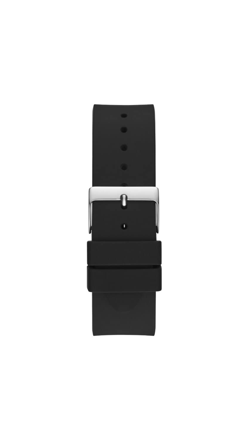 GUESS Silicone Analog Blue Dial Men Watch-Gw0503G2, Black Band