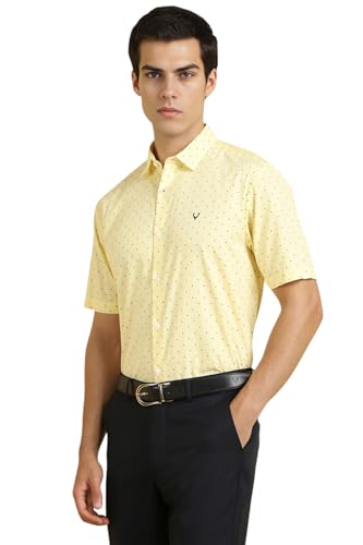 Allen Solly Mens Shirt ASSHQSPFK02900 Yellow